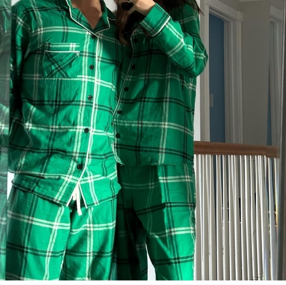 pj pajamas 2 piece current sold out green mens sz large unisex style comfy fit - Picture 4 of 16